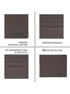Tommy Hilfiger Men Textured Leather Two Fold Wallet