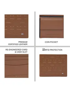 Tommy Hilfiger Men  RFID Protected Textured Leather Two Fold Wallet