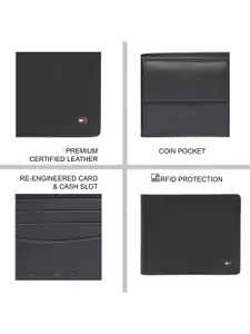 Tommy Hilfiger Men RFID Protected Leather Two Fold Wallet