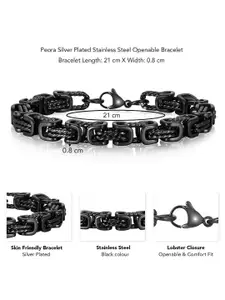 Peora Men Stainless Steel Link Bracelet