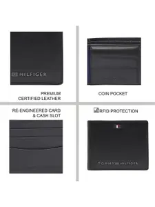 Tommy Hilfiger Men Leather Two Fold Wallet with SIM Card Holder