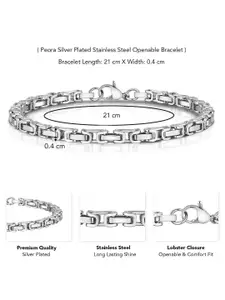 Peora Men Stainless Steel Link Bracelet