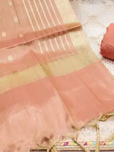 KALINI Geometric Woven Design Zari Unstitched Dress Material