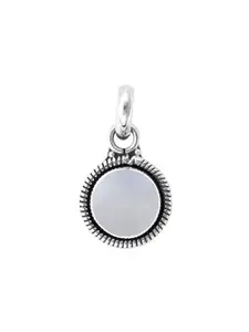 Exotic India Rainbow Moonstone Stylish Sterling Silver Pendant