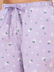 Dreamz by Pantaloons Women Printed Mid Rise Pure Cotton Lounge Pant