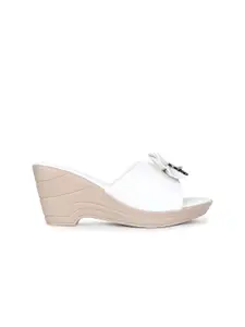 CHINRAAG Women Open Toe Wedge Sandals With Bows