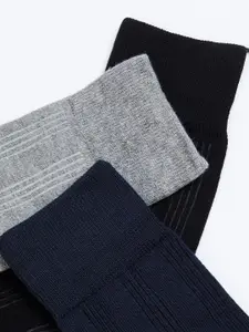 Max Pack of 3 Men Striped Crew-Length Socks