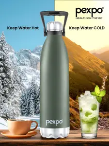 Pexpo Echo Green ISI Certified Thermosteel 24 Hrs Hot & Cold Insulated Water Bottle 1750ml