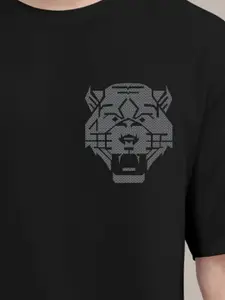 AUSK Front & Back Printed Half Sleeve Round Neck Tshirt