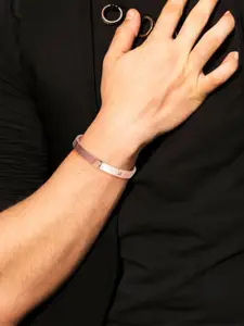 MEENAZ Men Rose Gold-Plated Bangle-Style Bracelet
