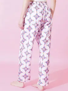 FFLIRTYGO Women Printed High-Rise Lounge Pant