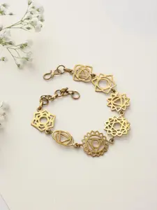 trueBrowns Brass-Plated Link Mandala Bracelet