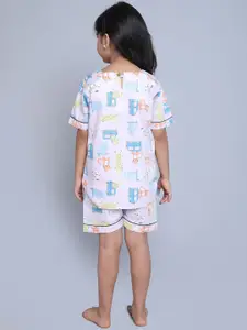 BAESD Girls Printed Pure Cotton Night suit