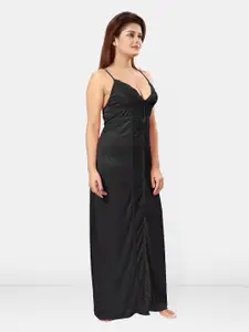 Be You Women Sleeveless Satin Maxi Nightdress