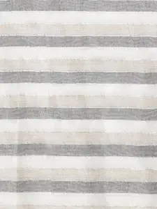 Meena Bazaar Striped Woven Design Sequinned Unstitched Dress Material