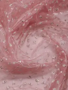 Meena Bazaar Embroidered Art Silk Unstitched Dress Material