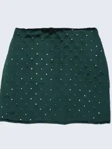 One Friday Girls Sequined Knee-Length A-Line Skirt