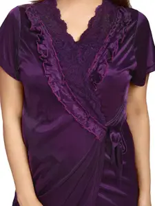 Be You Satin Maxi Nightdress With Robe