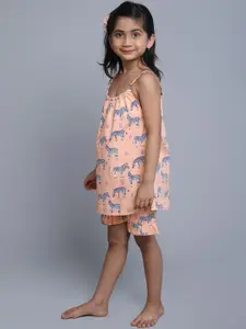 BAESD Girls Pure Cotton Printed Night suit