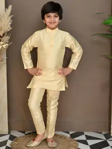 BT DEZINES Boys Embroidered Sherwani With Kurta Pants & Dhoti