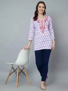 Trend Level Floral Embroidered Thread Work Thread Work Kurti