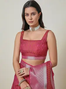 Soch Women Art Silk Chevron Saree