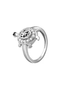 GIVA 925 Silver Rhodium-Plated Tortoise Finger Ring
