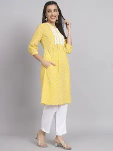 Anouk Women Geometric Printed Pure Cotton Kurta
