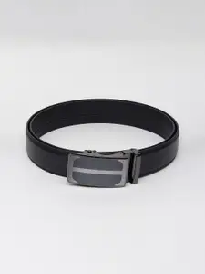 WINSOME DEAL Men Slider Buckle Closure Solid Formal Belt