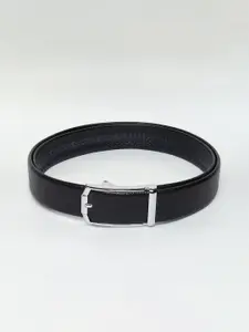 WINSOME DEAL Men Slider Buckle Closure Textured Formal Belt