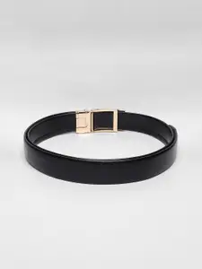 WINSOME DEAL Men Textured Slider Buckle Closure Belt