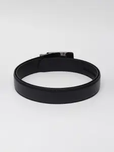 WINSOME DEAL Men Textured Slider Buckle Closure Belt