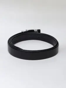 WINSOME DEAL Men Slider Buckle Closure Textured Formal Belt