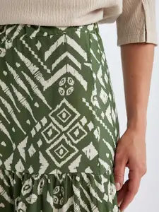DeFacto Printed Tiered Midi Skirts
