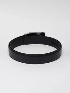 WINSOME DEAL Men Textured Slider Buckle Closure Belt