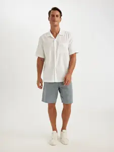 DeFacto Short Sleeves Spread Collar Regular Fit Casual Shirt