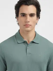 Calvin Klein Jeans Men Solid Polo Collar Cotton T-shirt