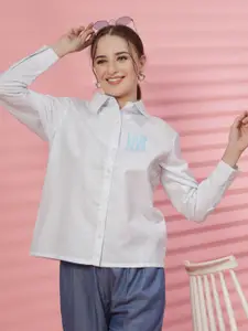 plusS Women Opaque Striped Casual Shirt