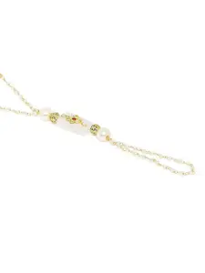 Anouk Kundan & Pearls Ring Bracelet