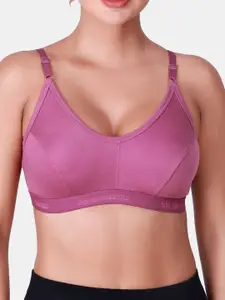 SKDREAMS Pack Of 2 Cotton Seamed Non Padded Full Coverage Sports Bra