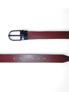 CRUSSET Men Tang Closure Textured Reversible Formal Belt