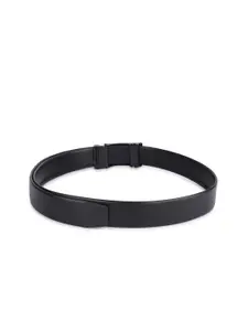 WINSOME DEAL Men Textured Slider Buckle Formal Belt
