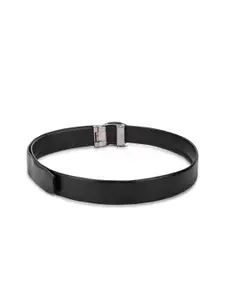 WINSOME DEAL Men Textured Slider Buckle Formal Belt