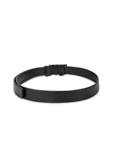 WINSOME DEAL Men Textured Slider Buckle Formal Belt