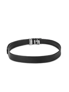 WINSOME DEAL Men Textured Slider Buckle Formal Belt