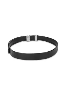 WINSOME DEAL Men Textured Slider Buckle Casual Belt