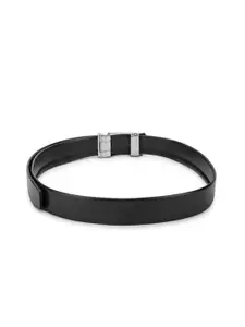 WINSOME DEAL Men Textured Slider Buckle Formal Belt