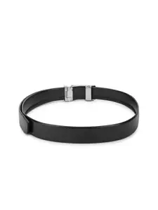 WINSOME DEAL Men Textured Slider Buckle Formal Belt