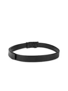 WINSOME DEAL Men Textured Slider Buckle Casual Belt
