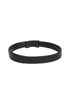 WINSOME DEAL Men Textured Slider Buckle Formal Belt
